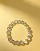 Pulseira de Cristal Branco Transparente Contas Soltas Materiais para DIY Fabricante de Pulseiras de Cristal de Alta Qualidade Atacado