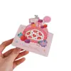 Tarjeta de Felicitación de Cumpleaños para Pastel de Crema Estilo Ins Tarjeta Pequeña de Pintura al Óleo Estéreo Decoración de Caja de Regalo con Flores Tarjeta de Bendición