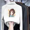 Camada base feminina com forro de fleece, nova coleção outono/inverno 2026, top quente casual de manga longa, estilo coreano, design de puxar, moderno