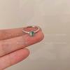 Anillo de piedra lunar nuevo y sencillo con apertura ajustable, diseño de nicho, anillo de dedo índice de moda, personalidad, viento frío.
