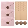 Set de Papel de Carta Dorado Transfronterizo con Textura Gofrada Estilo Canal Carta de Amor Romántica Escrita a Mano Pegatina de Lacre para San Valentín