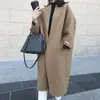 Ropa Femenina Popular de Exportación de Alta Calidad, Nuevo Abrigo Otoño e Invierno 2026, Estilo Elegante para Commuter, Color Sólido, Versión Coreana, Corte Recto Holgado
