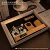 Reloj Calendario Portalápices Cargador Inalámbrico de Acrílico Creativo Regalo Souvenir para Campus Empresa Corporativa