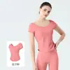 Ropa de Yoga de Manga Corta Hecha a Medida en Dongguan, Tops de Spandex para Correr al Aire Libre, Ropa Deportiva de Fitness, Camisetas de Secado Rápido para Mujer, Fábrica ODM