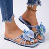Sandalias Florales de Estilo Hada para Mujer de Comercio Exterior, Nuevo Calzado de Verano para Exteriores, Adecuadas para Faldas, Sandalias Transfronterizas de Suela Plana al por Mayor