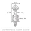 Plata Esterlina S925 Loto Mantra de Seis Sílabas Campana Vajra Mazo Plata Lisa Estrella Bodhi Luna Joyería Temporizador Cuenta de Buda Sonajero