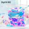 Perlas de Detergente para Ropa Cinco en Uno con Fragancia Duradera, Multiefecto, 8g Aroma Floral, Perlas para Lavado de Cinco Cámaras, 100 Piezas, Entrega Directa de Fábrica