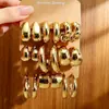 Pendientes de Tuerca con Borla Moda Personalidad Creativa Simple Forma de C Gota de Agua Set de 3 Piezas Venta al por Mayor Lujo Ligero Estilo Resort de Alta Gama