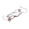 Zhen Rong desea que Amazon Jewelry Fashion 925 Plateado Comercio Exterior Borla Pendientes Retorcidos Pendientes de Circonita Europea y Americana