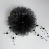 DIY En Stock Perla Pluma Flor de Peonía Alto Temperamento Pasador para la Parte Posterior de la Cabeza Nuevo Accesorio para el Cabello para Mujer Producto Semi-Terminado