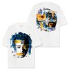 Camiseta de manga corta con estampado XXX TENTACION de hip-hop retro transfronterizo estadounidense, de algodón pesado lavado y cuello pequeño.