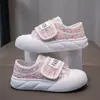 Tênis de Lona Infantil, Nova Moda de Verão, Versátil para Meninos Estudantes, Tênis Baixo Slip-On para Meninas