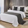 Borde de Cama Defensa Tela Sucia Moderno Simple Lujo Ligero Hogar Hotel Bandera de Cama Toalla de Pie de Cama Color Sólido Ropa de Cama Cubierta de Cama
