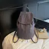 Mochila Coreana de Color Puro Diseño de Nicho Versátil para Viajes Diarios Bolsa con Cordón Mochila Escolar para Estudiantes Mochila para Viajes al Aire Libre