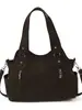 Bolso Tote de Gran Capacidad de Nicho para Mujer 2025 Nuevo Vintage para Viajes Diarios Bajo el Brazo Bolsa para Motocicleta con Múltiples Bolsillos Bolso de Hombro Cruzado