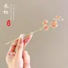 Novo grampo de cabelo de madeira retrô estilo chinês, nicho e simples, acessório de cabelo versátil com borlas da moda e design elegante