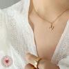 Comercio Exterior Transfronterizo Joyería Moda Simple Micro-incrustado Zircón 26 Colgante de Letra Collar Temperamento Versátil Cadena O