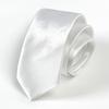 Corbata Estrecha para Hombre Estilo Coreano 5cm Color Estudiante Tendencia Satín Negra Atada a Mano Corbata Pequeña Azul