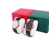 Estuche de Reloj de Cuero PU Redondeado, Estuche para Reloj de Pulsera y Joyería, Caja de Almacenamiento de Relojes para Hombre y Mujer, Caja de Embalaje para Regalo al por Mayor