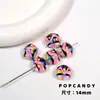 Líneas de Cuentas Pintadas a Mano, Accesorios de Cuentas Sueltas Hechos a Mano, Joyería Hecha a Mano, Pulseras, Collares, Cadenas para Teléfono Móvil Multicolores Hechos a Mano para DIY, Divertido