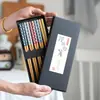 Palillos de Sushi Transfronterizos, Palillos de Bambú Calidad Doméstica, Palillos Regalo Creativo, Estilo Japonés con Diseños Frescos, Fabricante Amazon
