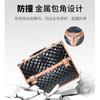 Nuevo estuche portátil de aleación de aluminio para cosméticos, caja de herramientas para tatuajes, bordados, belleza, manicura, caja de almacenamiento plegable con doble apertura, disponible al por mayor.