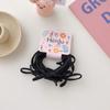 Cuerda para el pelo básica trenzada de color caramelo para niña, estilo sencillo, banda para el pelo con cubierta de cuero, anillo para el pelo de alta elasticidad