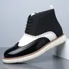 Botas Chelsea de Tobillo Alto para Hombre, Estilo Británico Martin Boots, Casuales, Otoño/Invierno, Más Vendidas en Amazon Transfronterizas - 25722