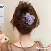 Pinza de pelo elegante para mujer, pinza de torsión de alta gama para la parte posterior de la cabeza, pasador floral, accesorio para el cabello, pinza de pico de pato