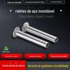 Suzhou Jinkui Clientes Regulares Produção Personalizada Rebites Semi-Ocos Cabeça Chata Oca M4*23 Cabeça Chata Redonda Aço Inoxidável 304
