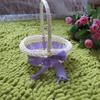 Cesta de flores Xyt, bambu e rattan, tecido, portátil, doces de casamento, dança, escritório em casa, enfeites decorativos, cesta artesanal faça você mesmo