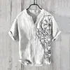 Camisa Polo para Hombre de Aliexpress Cuello en V Tres Botones Media Apertura Manga Corta Estampado Digital 3D Transpirable