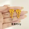 Brincos de Borboleta Vazados Banhados a Ouro Vietnamitas para Mulheres, Design de Estilo Nacional, Banhado a Cobre, Cor Duradoura, Joias de Orelha para Atacado