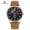 Reloj de Cuero para Hombre Estilo Europeo y Americano Casual Esqueleto Esfera de Carreras Automático Mecánico Esqueleto