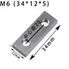 Cuadrado Multiorificio M6 Accesorio 304 Tuerca de Doble Agujero Tapa de Acero Inoxidable Tuerca M4M5 Perfil de Aluminio Tuerca Rectangular
