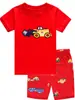 Ropa de Casa Manga Corta para Niños con Historia de Aviones Traje de Verano para Niños Traje para Aire Acondicionado Pijama de Dibujos Animados C04