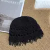 Sombrero de Punto Hecho a Mano para Mujer, Estilo Étnico Hueco Delgado para Primavera y Verano, Moderno y Dulce