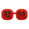 Gafas de Sol Divertidas de la Fortuna para Año Nuevo 2026 Moda de Celebridad de Internet Personalidad Elegante Gafas con Tapa Superior Accesorios para Fotos Gafas Decorativas