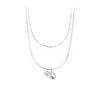 Collar de Perlas Apilado de Doble Capa Nicho de Lujo Accesible Diseño de Alta Gama Ins Estilo Frío Elegante Cadena Simple para Clavícula para Mujer