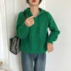 Suéter feminino de outono e inverno, estilo japonês vintage, corte solto casual, nova malha com capuz para usar como peça externa