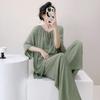 Nuevo Pijama Dulce de Primavera de Algodón y Seda para Niñas 2026, Conjunto de Dos Piezas para Casa de Manga Larga y Pantalón Largo, Tallas Grandes