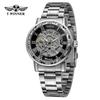 T-WINNER8012 nuevo movimiento mecánico semiautomático azul zafiro fresco reloj para hombre con correa de acero regalo