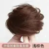 Bola de Pelo Real Cabeza Redonda Sensación Esponjosa Cabello Liso Círculo Femenino Accesorios para el Cabello Perezoso Bolsa para Pelucas Flor Natural Brote Cabello Bola Falsa para el Cabello