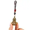 Colgante de llavero de aleación de zinc con doble pez calabaza, accesorio metálico estilo chino, decoración para bolso, sensación de alta gama