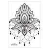 Adesivos de Tatuagem Temporária Impermeáveis para Peito Transfronteiriços, Adesivos de Tatuagem Gráfica Grande de Flor Original para Braço, Adesivos de Tatuagem Descartáveis, Adesivos de Tatuagem que Mudam de Temperatura