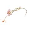 Diadema de Flores de Perlas Hechas a Mano Estilo Mori Coreano Súper Inmortal Elegante Diadema de Corona de Celebridad de Internet Adorno para la Cabeza con Clip para el Cabello Presionado para Salir