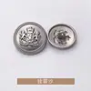 Botão duplo de metal estilo Chanel de alta qualidade, estilo britânico, com dois Leões, botão de fábrica direto para casaco, galvanoplastia, esmalte de vedação, botão de costura à mão com base