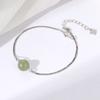 Pulsera de Cadena de Caja de Plata de Ley 925 Soporte Vacío Accesorios de Bola DIY Soporte para Pulsera Incrustado con Pulsera de Bola de Ámbar de Cera de Abeja