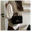 Bolso de mano pequeño cuadrado estilo coreano, ligero, transfronterizo, para mujer, nueva colección invierno 2025, bolso de hombro con estampado de mariposas, bolso cruzado elegante