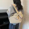 Bolso Grande Transfronterizo para Mujer 2026, Bolso Tote Ligero para el Día a Día, Versátil Bolso de Hombro con Lazo Elegante para Estudiante Universitario